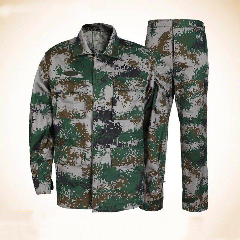 07林地迷彩服套装夏季长袖作训服丛林作战服 JXSM01